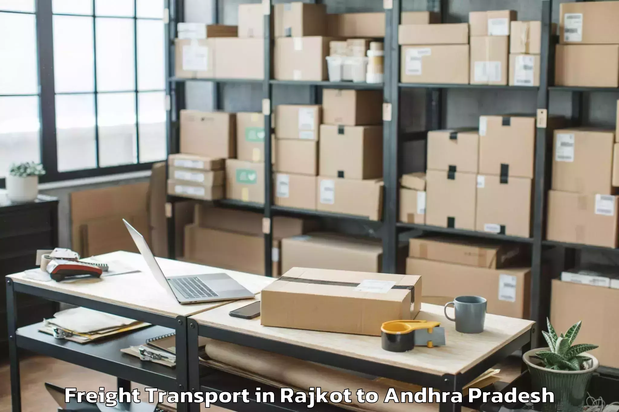 Book Rajkot to Gudlavalleru Freight Transport Online